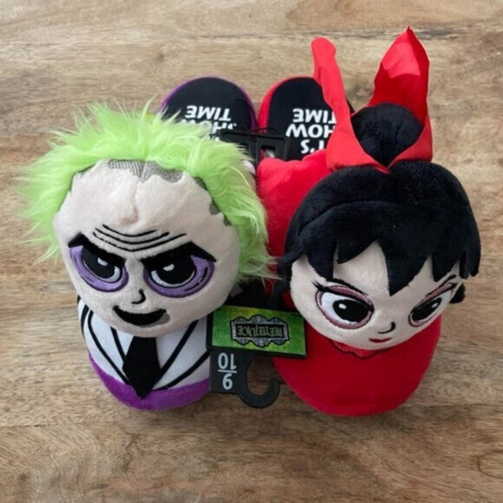 5/$20 NEW 9-10 Women's Beetlejuice & Lydia Slippers - Picture 3 of 5